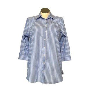 Land’s End Women's Petite No Iron 3/4 Sleeve Tunic Top Size 14P